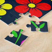 Farbenfrohes Blumenmuster Puzzle (Seite)