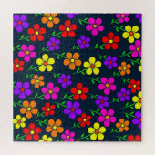 Farbenfrohes Blumenmuster Puzzle (Horizontal)