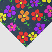 Farbenfrohes Blumenmuster Seidenpapier (Detail)