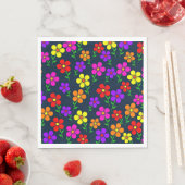 Farbenfrohes Blumenmuster Serviette (Beispiel)