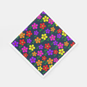Farbenfrohes Blumenmuster Serviette (Ecke)