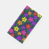 Farbenfrohes Blumenmuster Serviette (Ecke)