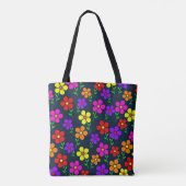 Farbenfrohes Blumenmuster Tasche (Rückseite)
