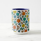Farbenfrohes Blumenmuster Tasse (Zentrum)