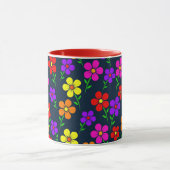 Farbenfrohes Blumenmuster Tasse (Zentrum)