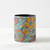 Farbenfrohes Blumenmuster Tasse (Zentrum)