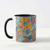Farbenfrohes Blumenmuster Tasse (Links)