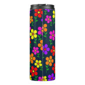 Farbenfrohes Blumenmuster Thermosbecher (Rückseite)