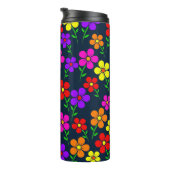 Farbenfrohes Blumenmuster Thermosbecher (Nach rechts gedreht)