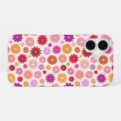 Farbenfrohes Blumenmuster wiederholt sich iPhone 16 Hülle (Rückseite (Horizontal))
