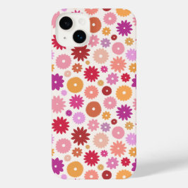 Farbenfrohes Blumenmuster wiederholt sich iPhone 14 Plus Hülle
