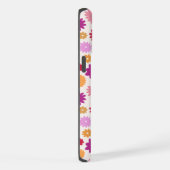 Farbenfrohes Blumenmuster wiederholt sich iPhone Hülle (Rechte Seite)