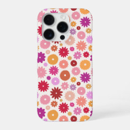 Farbenfrohes Blumenmuster wiederholt sich iPhone 16 Pro Hülle