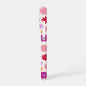 Farbenfrohes Blumenmuster wiederholt sich iPhone Hülle (Linke Seite)