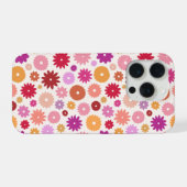 Farbenfrohes Blumenmuster wiederholt sich iPhone Hülle (Rückseite (Horizontal))