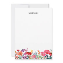 Farbenfrohes Blumenspapeterie mit individuellem De