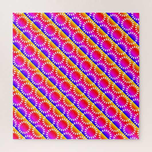 Farbenfrohes Blütenblatt-Mandala-Muster Puzzle (Vertikal)
