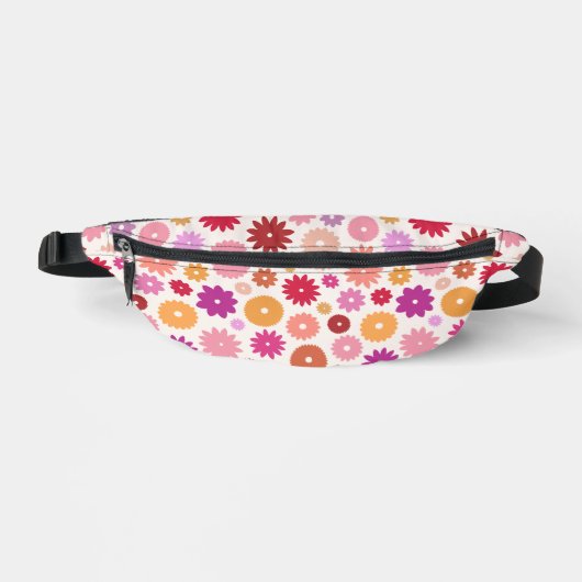 Farbenfrohes Blütenmuster Bauchtasche (Vorderseite)