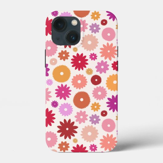 Farbenfrohes Blütenmuster Case-Mate iPhone Hülle (Rückseite)