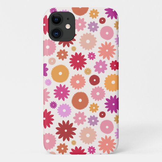 Farbenfrohes Blütenmuster Case-Mate iPhone Hülle (Rückseite)