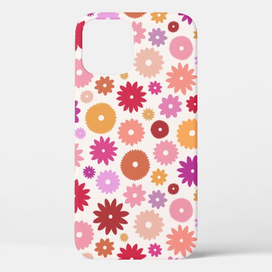 Farbenfrohes Blütenmuster Case-Mate iPhone Hülle (Rückseite)