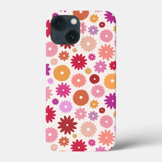 Farbenfrohes Blütenmuster Case-Mate iPhone Hülle (Rückseite)