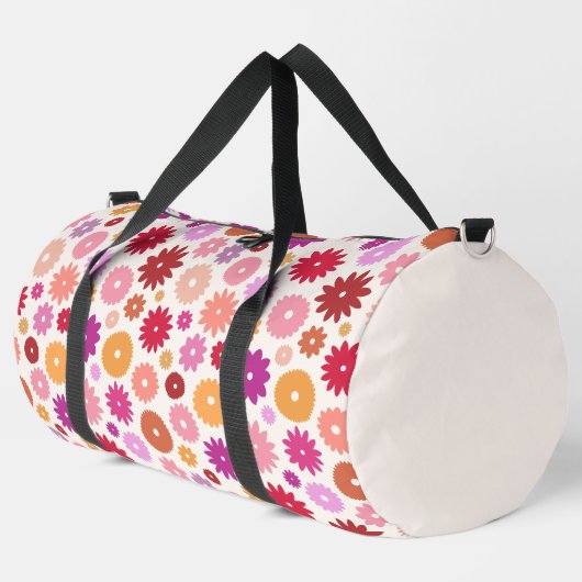 Farbenfrohes Blütenmuster Duffle Bag (Linke Ecke)