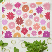 Farbenfrohes Blütenmuster Geschirrtuch (Gefaltet)