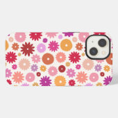 Farbenfrohes Blütenmuster iPhone Hülle (Rückseite (Horizontal))
