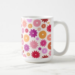 Farbenfrohes Blütenmuster Kaffeetasse