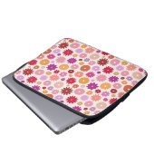 Farbenfrohes Blütenmuster Laptopschutzhülle (Vorne Knopf)