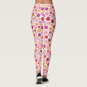 Farbenfrohes Blütenmuster Leggings (Rückseite)
