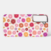 Farbenfrohes Blütenmuster Samsung Galaxy Hülle (Rückseite (Horizontal))