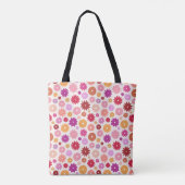 Farbenfrohes Blütenmuster Tasche (Rückseite)