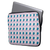 Farbenfrohes Boho-Blumenmuster Retro-Blume Laptopschutzhülle (Vorderseite Links)