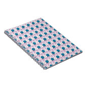 Farbenfrohes Boho-Blumenmuster Retro-Blume  Notizblock (Rechte Seite)