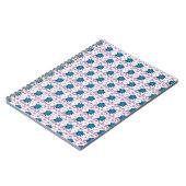 Farbenfrohes Boho-Blumenmuster Retro-Blume  Notizblock (Linke Seite)