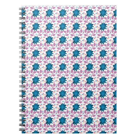Farbenfrohes Boho-Blumenmuster Retro-Blume  Notizblock (Vorderseite)