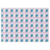 Farbenfrohes Boho-Blumenmuster Retro-Blume Tischdecke (Vorderseite (Horizontal))