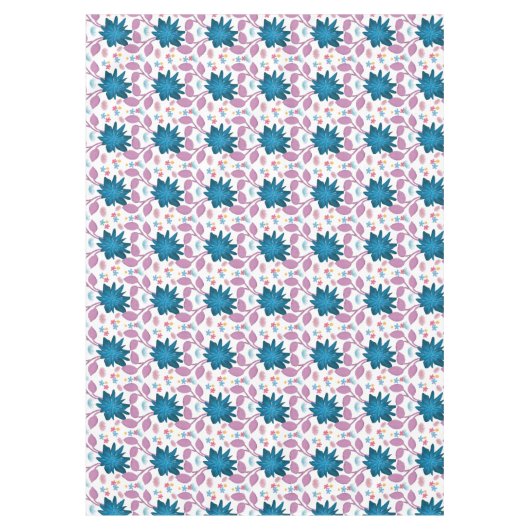 Farbenfrohes Boho-Blumenmuster Retro-Blume Tischdecke (Vorderseite)