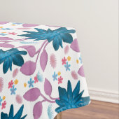 Farbenfrohes Boho-Blumenmuster Retro-Blume Tischdecke (Beispiel)