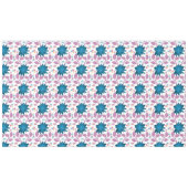 Farbenfrohes Boho-Blumenmuster Retro-Blume Tischdecke (Vorderseite (Horizontal))