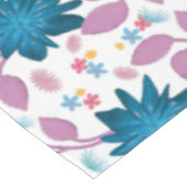 Farbenfrohes Boho-Blumenmuster Retro-Blume Tischdecke (Schrägansicht)