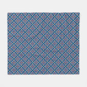 Farbenfrohes Boho-geometrisches Blumenmuster Fleecedecke (Vorderseite (Horizontal))