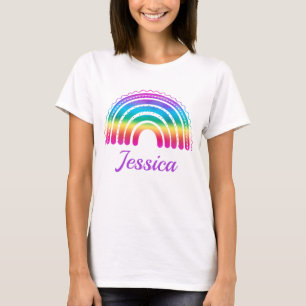 Farbenfrohes Boho-Regenbogen T-Shirt