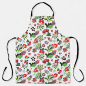 Farbenfrohes Boho Ungarisches Volksblumen-Design-G Schürze (Vorderseite)