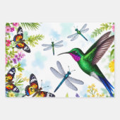 Farbenfrohes Botanisches Blumiges Muster Geschenkpapier Set (Vorderseite 3)