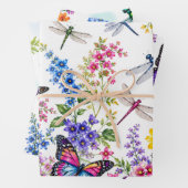 Farbenfrohes Botanisches Blumiges Muster Geschenkpapier Set (Beispiel)