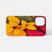 Farbenfrohes botanisches Herbstlaubdesign iPhone Hülle (Rückseite (Horizontal))