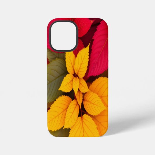 Farbenfrohes botanisches Herbstlaubdesign iPhone Hülle (Rückseite)